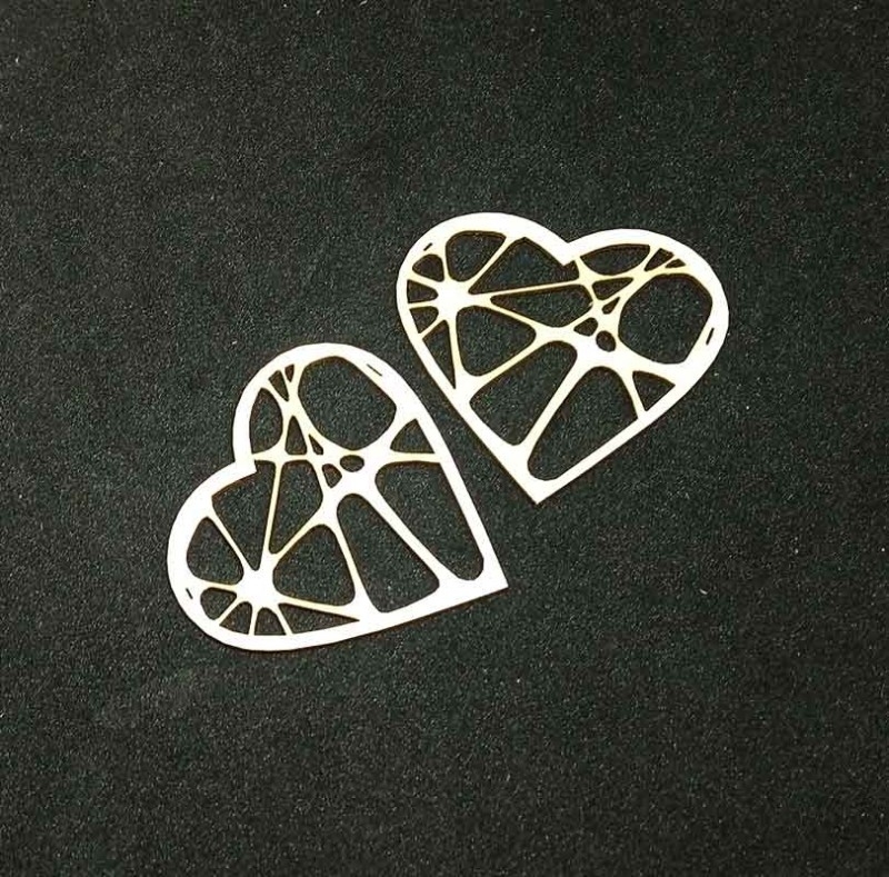 Лазерно изрязано сърце грънч бирен картон