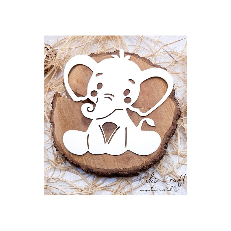 3Д Елемент за Албум слонче лазерно изрязан бирен картон