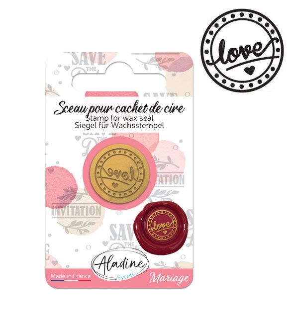 Метално клише за печат с восък  LOVE ALADINE