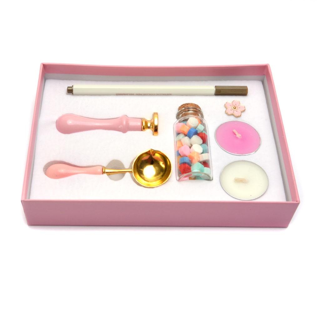 Калиграфски подаръчен комплект метален печат восък и писалка