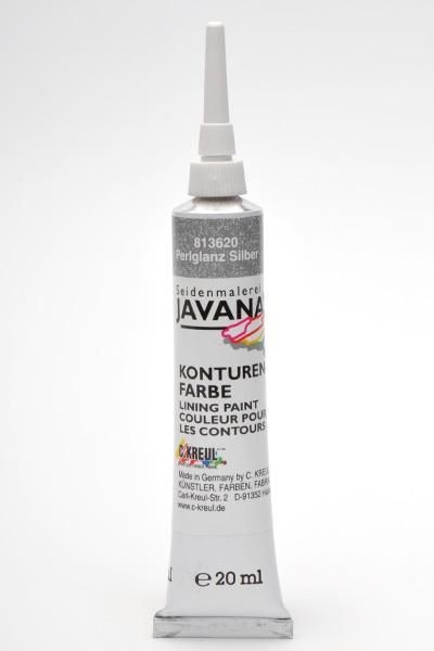JAVANA Контур за коприна, 20 мл  Сребро