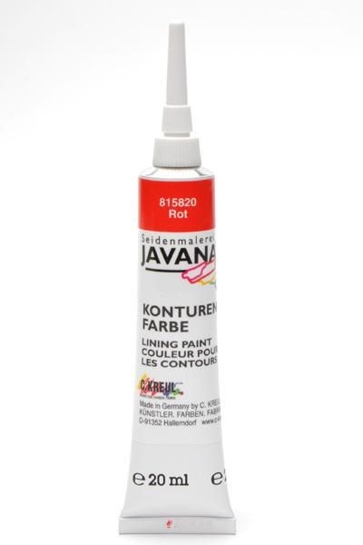 JAVANA SILKКонтур за коприна 20 мл PRIMARY RED