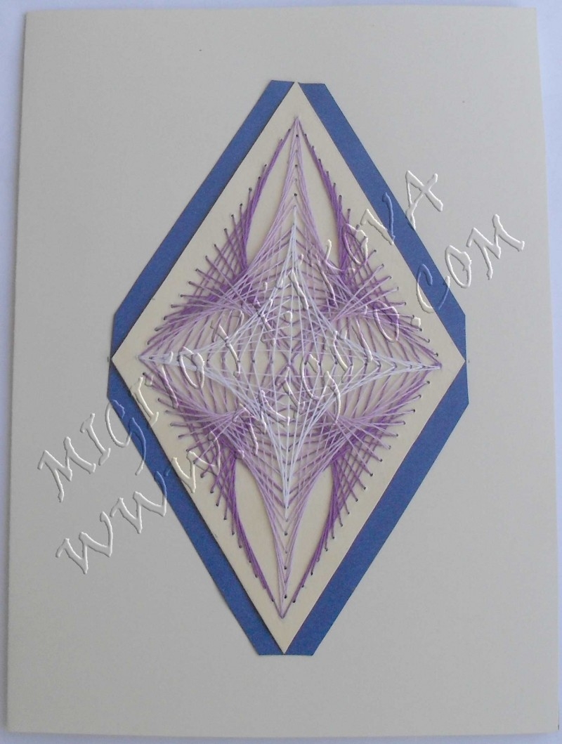 Люляк Ръчно изработена картичка с изонит