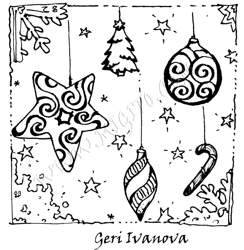 Рамка с коледни играчки