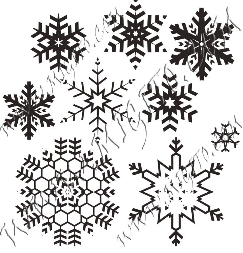 Печати на снежинки 2