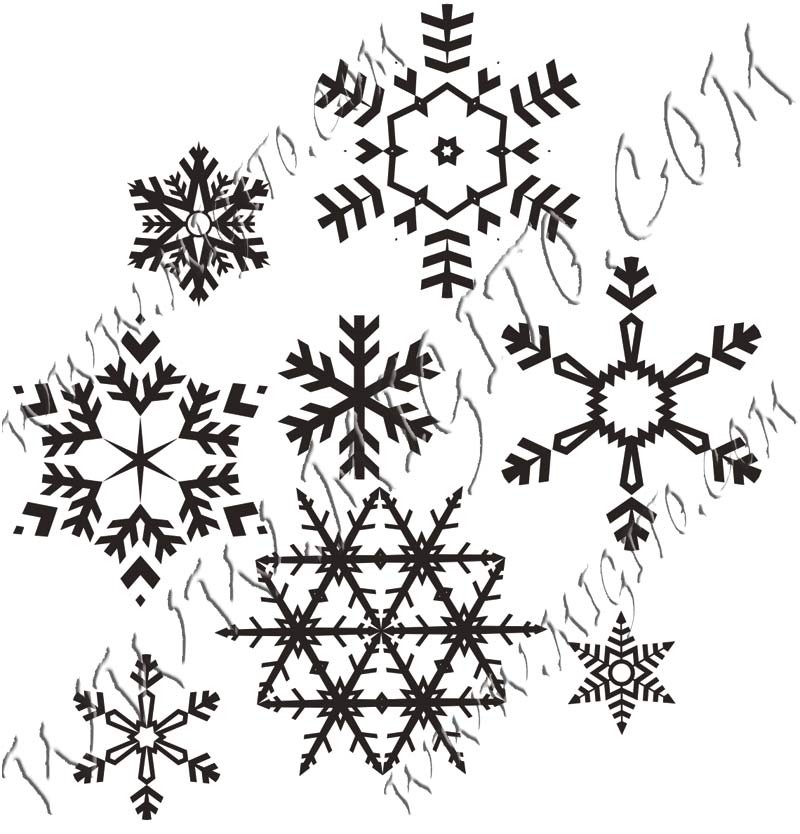 Печати на снежинки 8