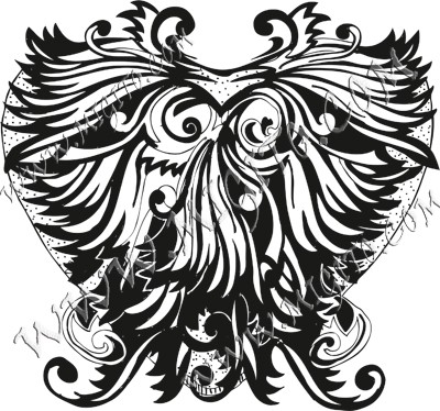 Heart 7 scrapbooking stamp