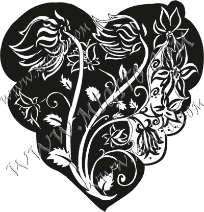 Heart 8 scrapbooking stamp 