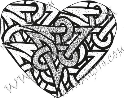 Печат на сърце 19 скрапбук