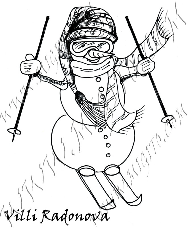 Хайде на ските скрапбукинг печат