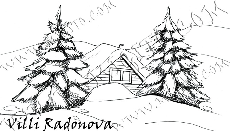 Къщурка с елхички