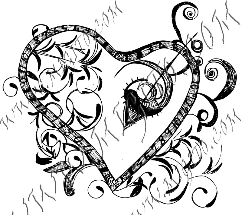 Heart 14 scrapbooking stamp