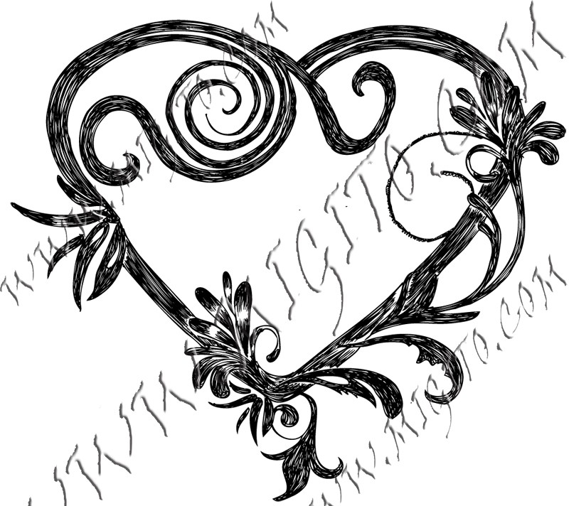 Печат на сърце 15 скрапбукинг 