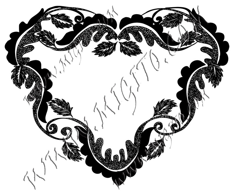 Heart 22 scrapbooking stamp