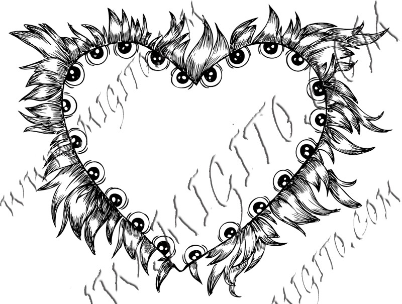 Heart 23 scrapbooking stamp 